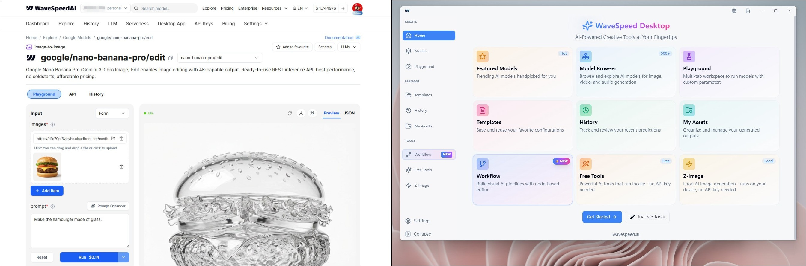 Operate via web interface or desktop client