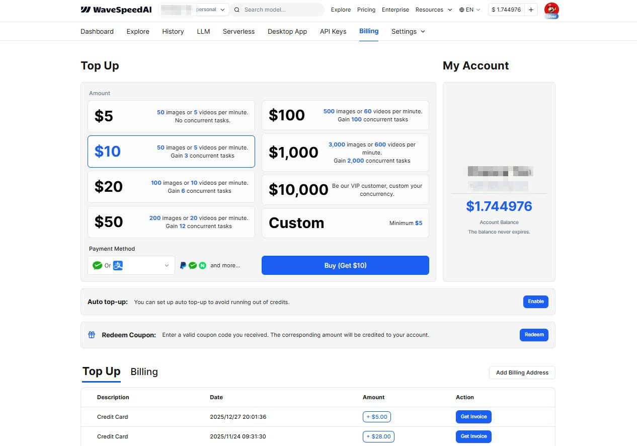 Support for credit cards, Alipay, WeChat Pay, and PayPal